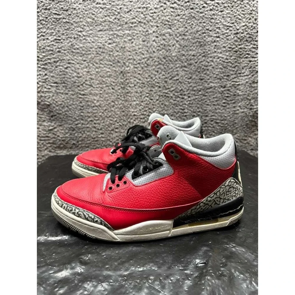 Air Jordan‎ 3 Retro SE Unite Lace-Up Sneakers Fire Red CK5692-600 Mens Size 11.5
